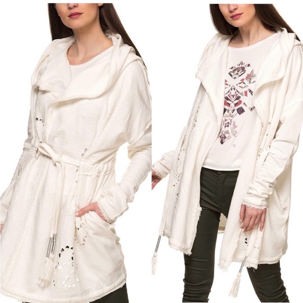 Free People Oh Pretty Daze Cardigan Women’s Small Ivory White NWT